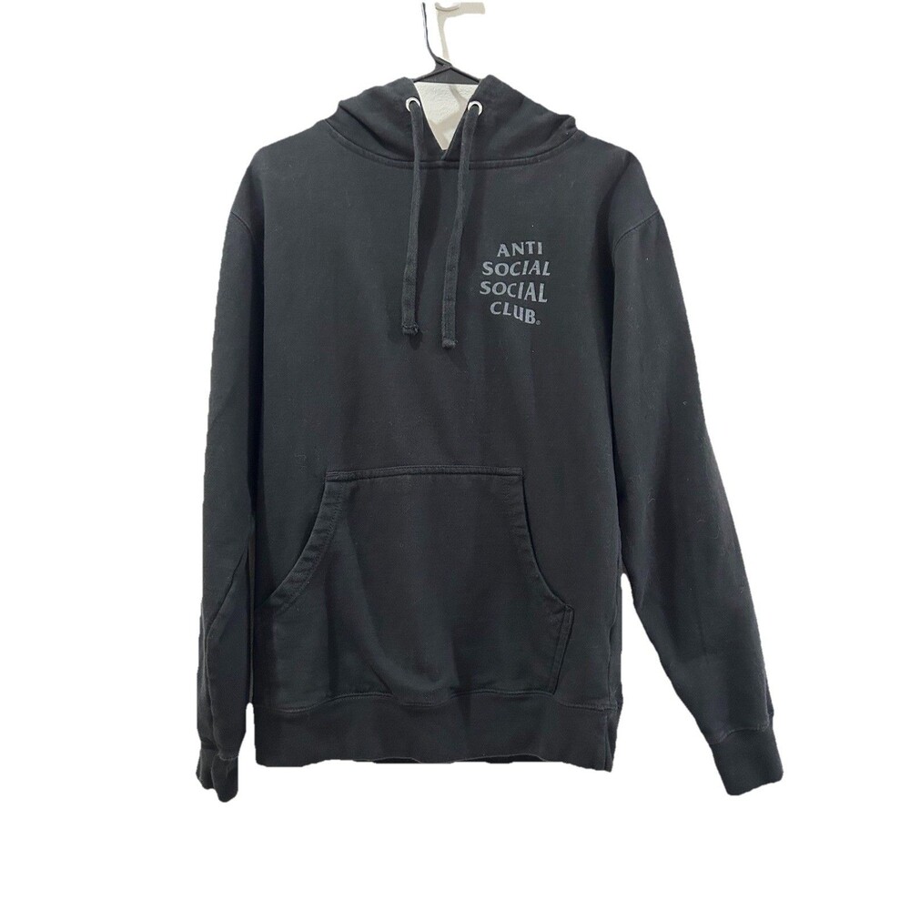 Anti Social Social Club HELL O ROSE BLACK HOODIE SWEATSHIRT Size Small